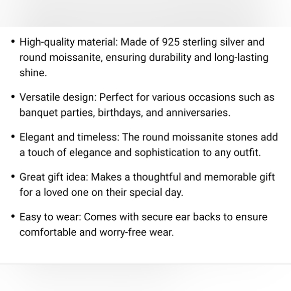 GENUINE GRA CERTIFIED MOISSONITE EARRINGS 1cwt 925 sterling silver - Picture 6 of 16